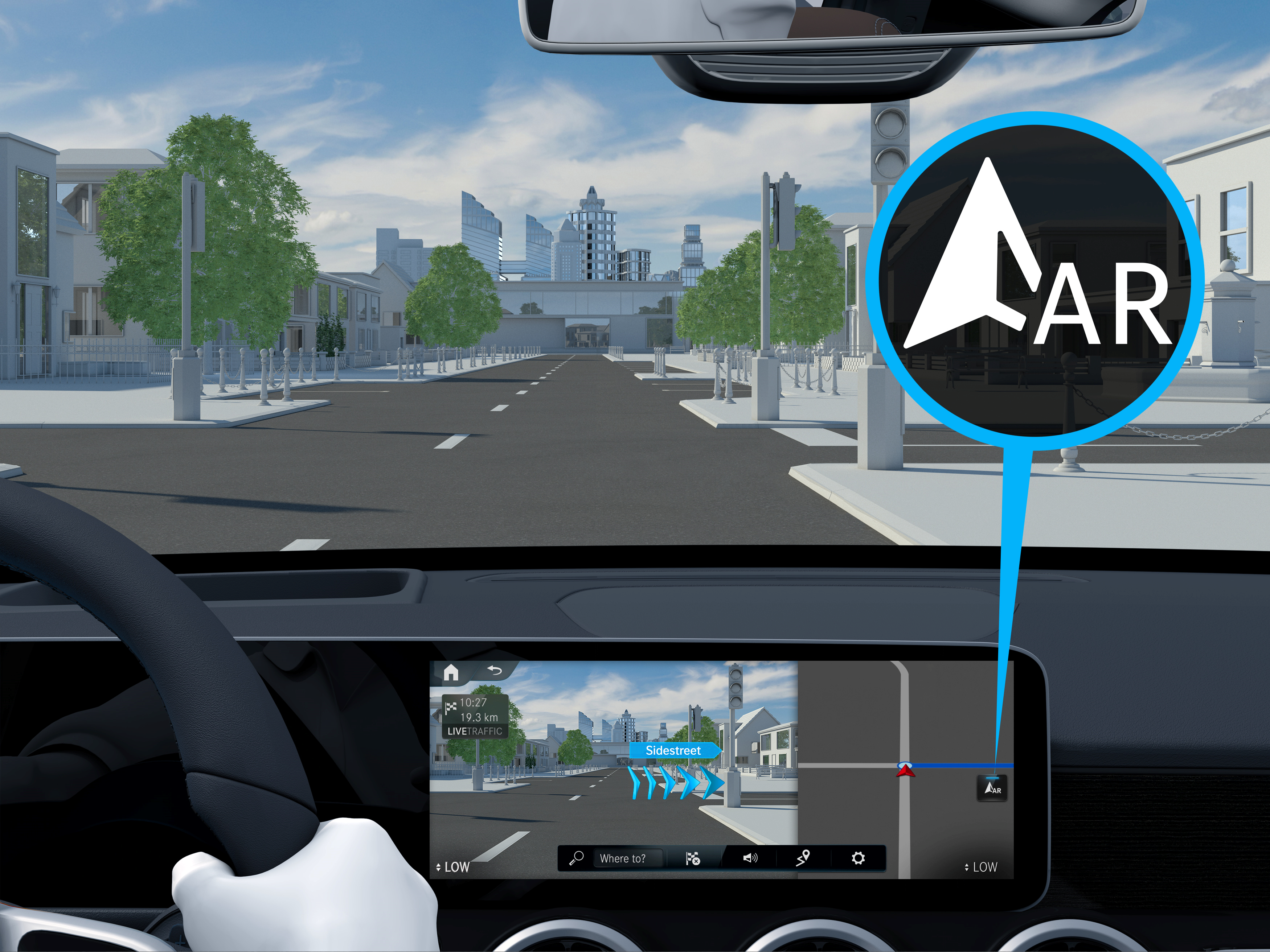 MBUX augmented reality for navigation ALT